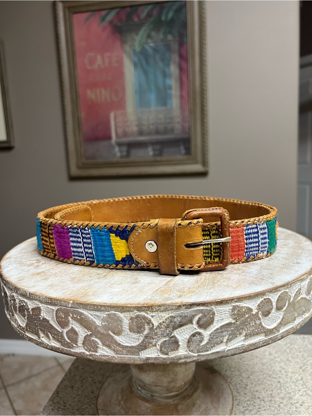 Handwoven Multicolor Leather Belt